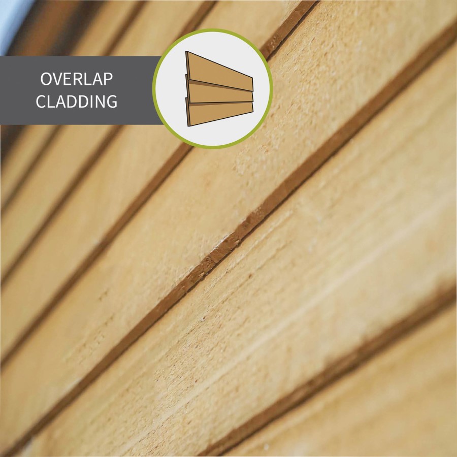 Mercia 3 x 4 Overlap Apex Windowless Shed