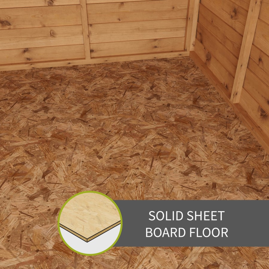 Mercia 3 x 4 Overlap Apex Windowless Shed