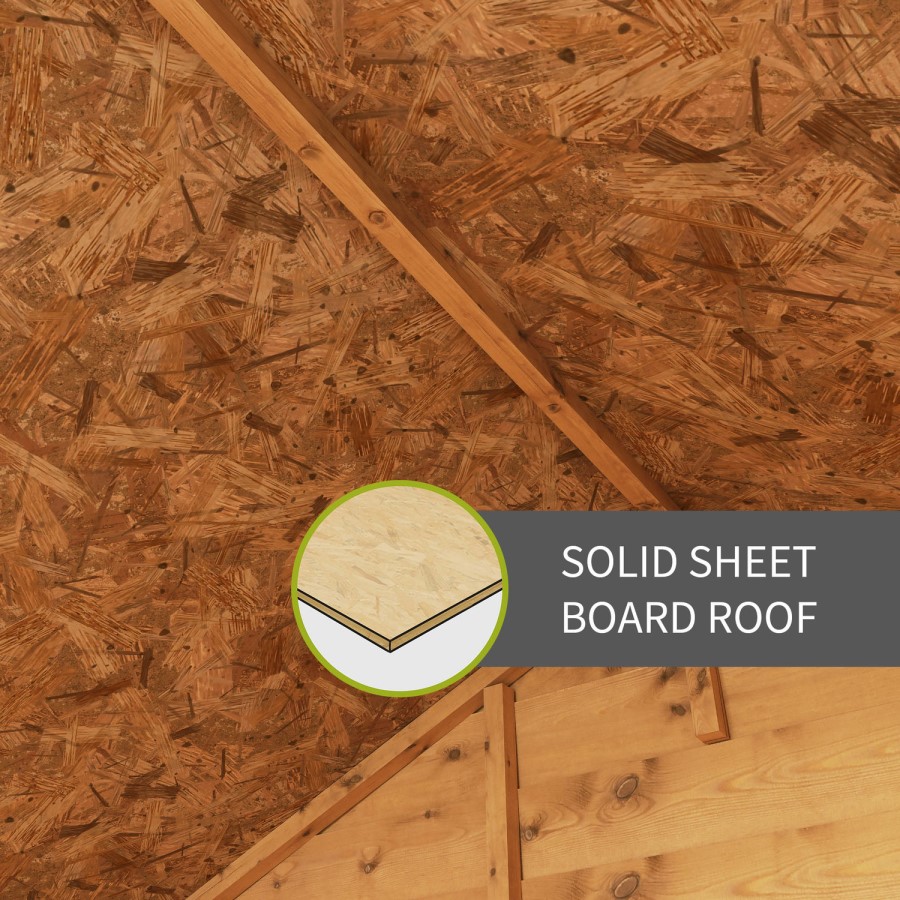 Mercia 3 x 4 Overlap Apex Windowless Shed