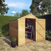 Mercia 8 x 6 Overlap Apex Single Door Windowless Shed