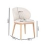 Cream Real Leather Dining Chair with Oak Legs - Eren