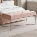 ESM001 Pink Velvet End of Bed Bench - Esme