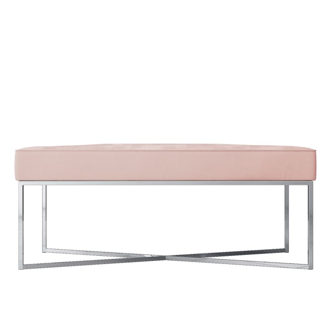 Pink Velvet End of Bed Bench - Esme