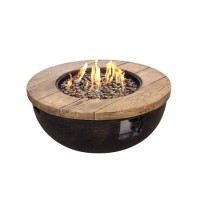 Foremost Gas Garden Fire Pit Table - Terafab Bowl with Lava Stones