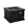 Square Gas Terrafab Fire Pit Table in Black - with Lava Stones
