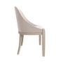 Set of 4 Beige Textured Upholstered Curved Dining Chairs - Etta