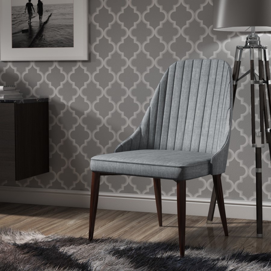 GRADE A1 - Harland Upholstered Occasional Chair in Light Grey
