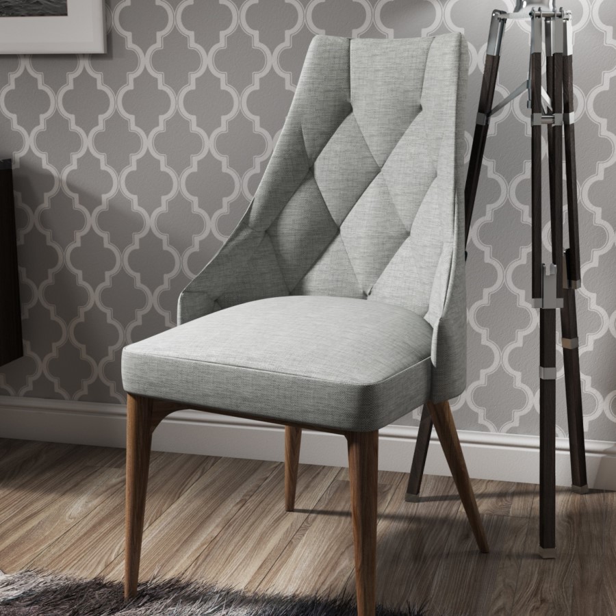 Devall Upholstered Occasional Chair in Rich Stone