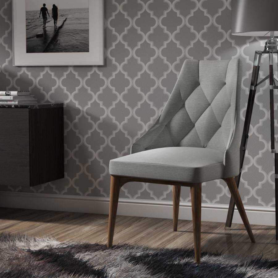 Devall Upholstered Occasional Chair in Rich Stone