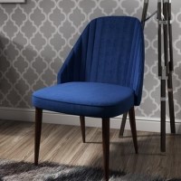 GRADE A1 - Greenwich Upholstered Occasional Chair in Blue Velvet
