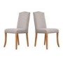 GRADE A1 - Evesham Pair of Dining Chairs with Stud Detail Grey