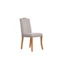 GRADE A1 - Evesham Pair of Dining Chairs with Stud Detail Grey