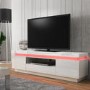 GRADE A2 - Evoque LED Light Effects White High Gloss TV Unit