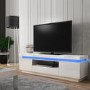 GRADE A2 - Evoque LED Light Effects White High Gloss TV Unit