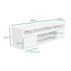 GRADE A1 - Neo Large White High Gloss TV Unit with Soundbar Shelf