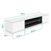 Large White Gloss TV Stand with&#160;LED Lighting - Evoque