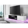 Large White Gloss TV Stand with LED Lighting - Evoque