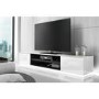 Large White Gloss TV Stand with LED Lighting - Evoque