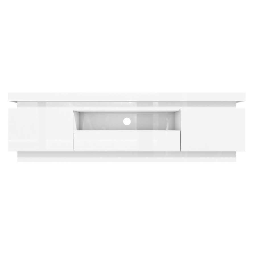 Evoque LED Light Effects White High Gloss TV Unit