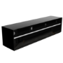 GRADE A1 - Black High Gloss XL TV Unit with Sound Bar Shelf - TV's up to 80" - Neo