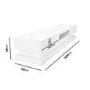 GRADE A1 - Large White Gloss TV Unit with LEDs - TV's up to 88" - Evoque