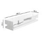 Large White Gloss TV Unit with LEDs - TV's up to 88" - Evoque