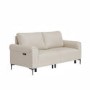 Beige Fabric 3 Seater Electric Recliner Sofa - Ezra