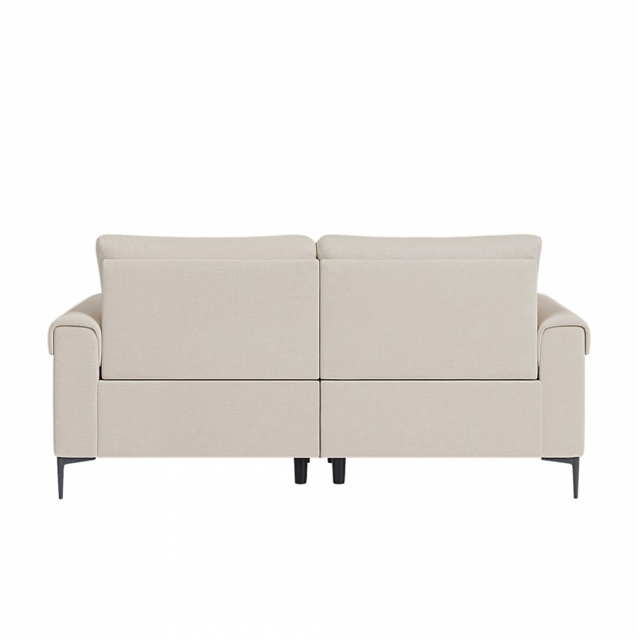 Beige Fabric 3 Seater Electric Recliner Sofa - Ezra