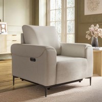 Beige Fabric Electric Recliner Armchair - Ezra