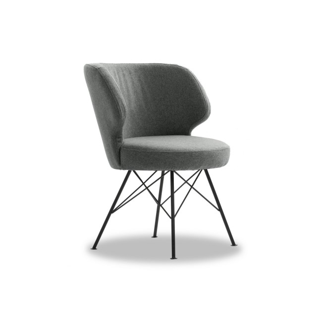 Erwan Accent Dining Chair in Grey - Vida Living
