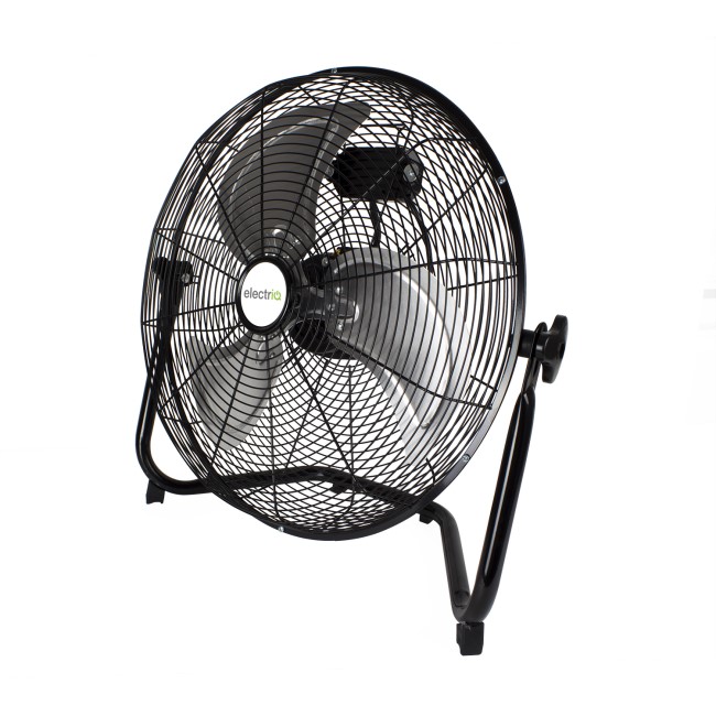 electriQ 18 Inch High Velocity Floor Fan - Black