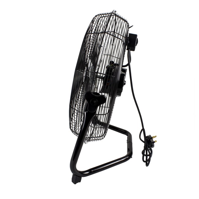 electriQ 18 Inch High Velocity Floor Fan - Black