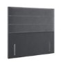 Grey Velvet Small Double Headboard with Horizontal Stripe - Langston