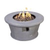 Foremost Dome Gas Fire Pit Garden Table - Concrete Effect with Lava Stones