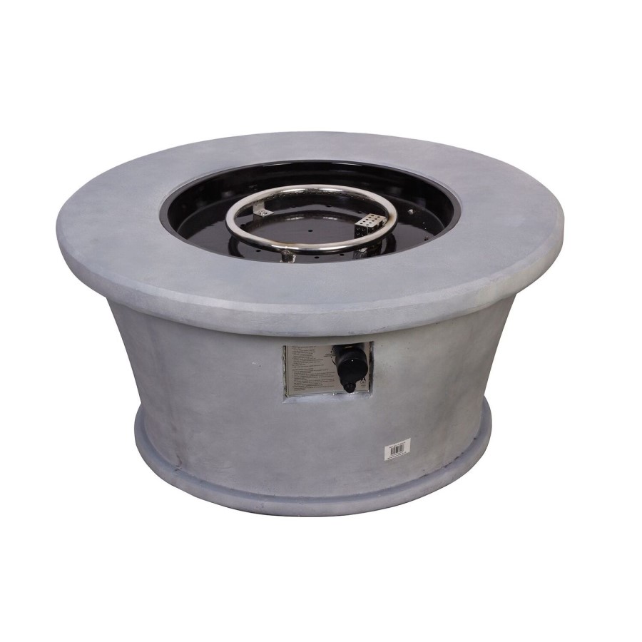 Foremost Dome Gas Fire Pit Garden Table - Concrete Effect with Lava Stones