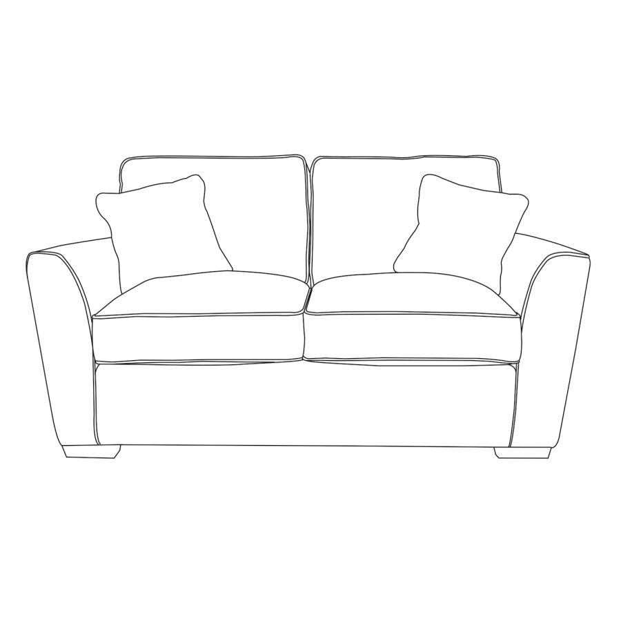 Fantasia 2 Seater Std Back Sofa Silver Grey