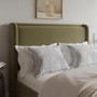 Moss Green Velvet Double Ottoman Bed with Cushioned Headboard - Frida