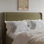 Moss Green Velvet Super King Ottoman Bed with Cushioned Headboard - Frida