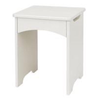 One Call Furniture Flute Stool in Textured Ivory
