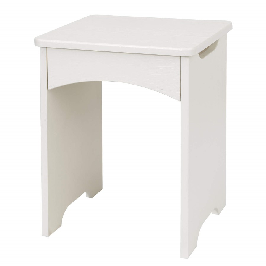 One Call Furniture Flute Stool in Textured Ivory