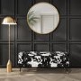 Small Velvet Ottoman Storage Bench in Cow Print - Felicity