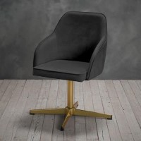 Felix Office Chair in Black Velvet - LPD