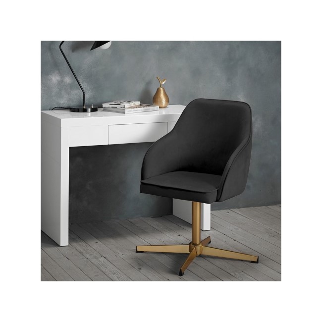 Felix Office Chair in Black Velvet - LPD