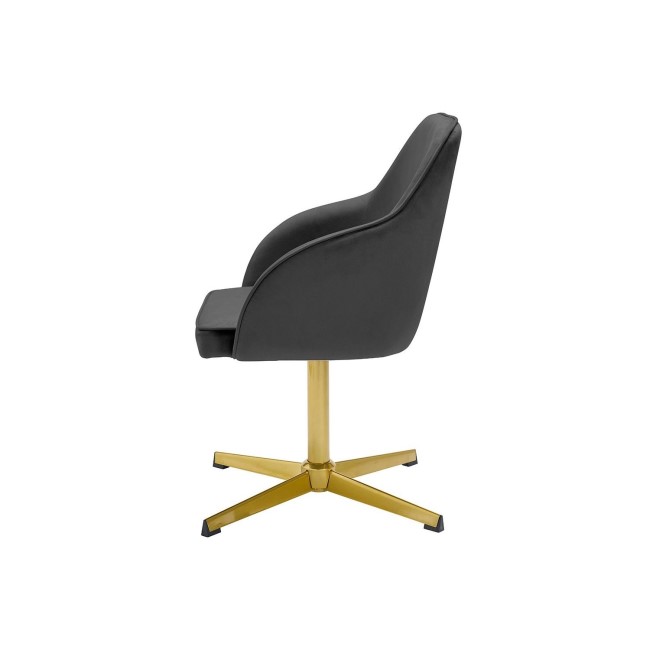 Felix Office Chair in Black Velvet - LPD