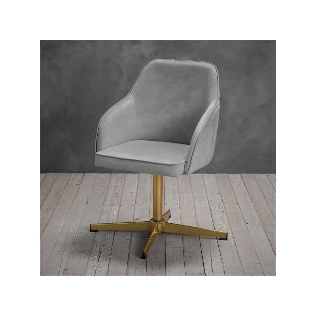 Felix Office Chair in Grey Velvet - LPD