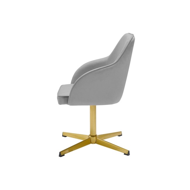 Felix Office Chair in Grey Velvet - LPD