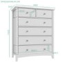 Fenton 2+4 Chest of Drawers in Light Grey
