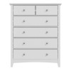 Light Grey Painted Chest of 6 Drawers - Finch