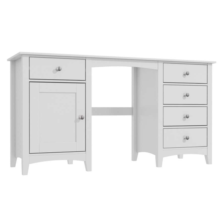 Fenton 5 Drawer 1 Door Dressing Table in Light Grey