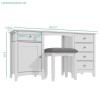 Fenton 5 Drawer 1 Door Dressing Table in Light Grey